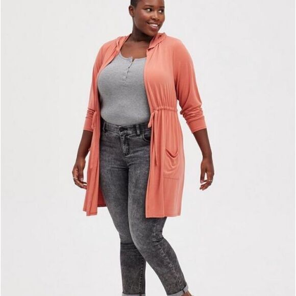 Torrid Hooded Anorak - Cupro Rusty Brown Coral 00 Plus - Picture 2 of 14